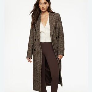 Dynamite Brown Herringbone Coat small